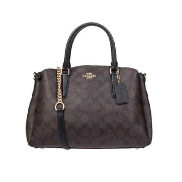 Coach‎ Sage Carryall Signature Canvas Bag Shoulder Crossbody Purse Classic - Picture 1 of 16